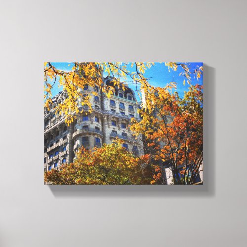 Autumn Leaves New York NYC Architecure Building Canvas Print