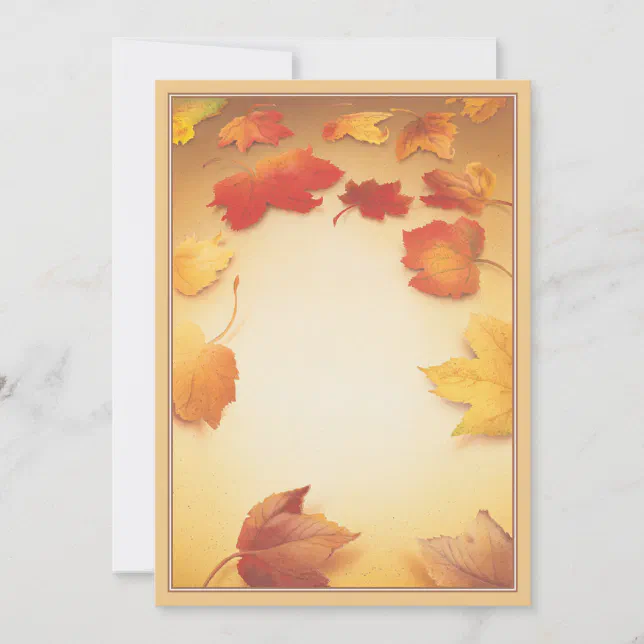 Fall Leaves Note Autumn Leaves © Note Card | Zazzle