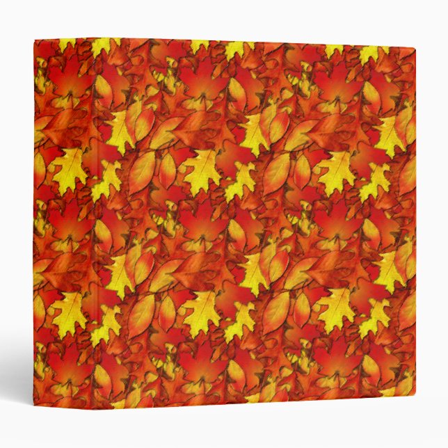 Autumn Leaves Notebook 3 Ring Binder (Front/Spine)