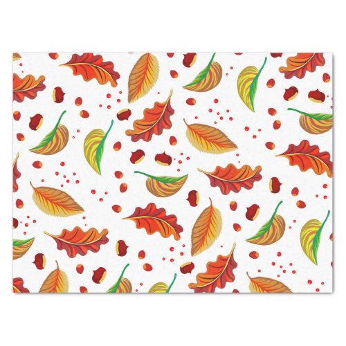 Autumn Leaves Nuts Chestnuts Fall Orange Decoupage Tissue Paper