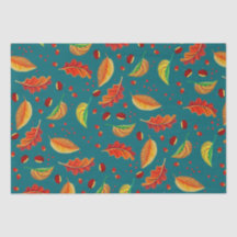 Autumn Leaves Nuts Chestnuts Pattern Elegant Fall