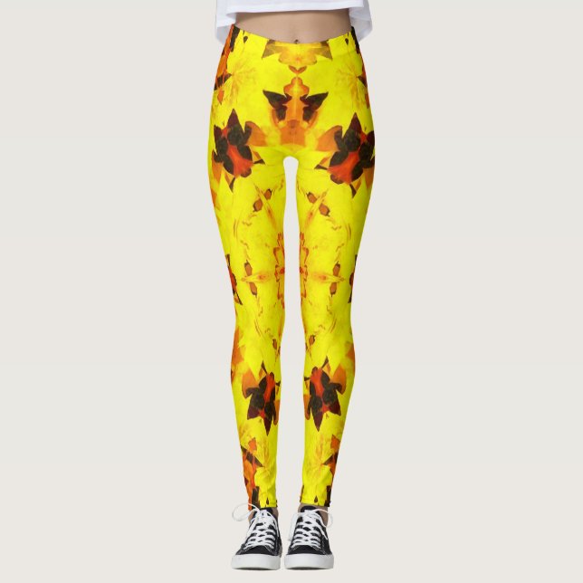 Autumn Leaves ~October ~ Halloween ~Thanksgiving ~ Leggings (Front)