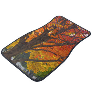 Autumn Leaves of Yellow and Orange Photo Car Mat