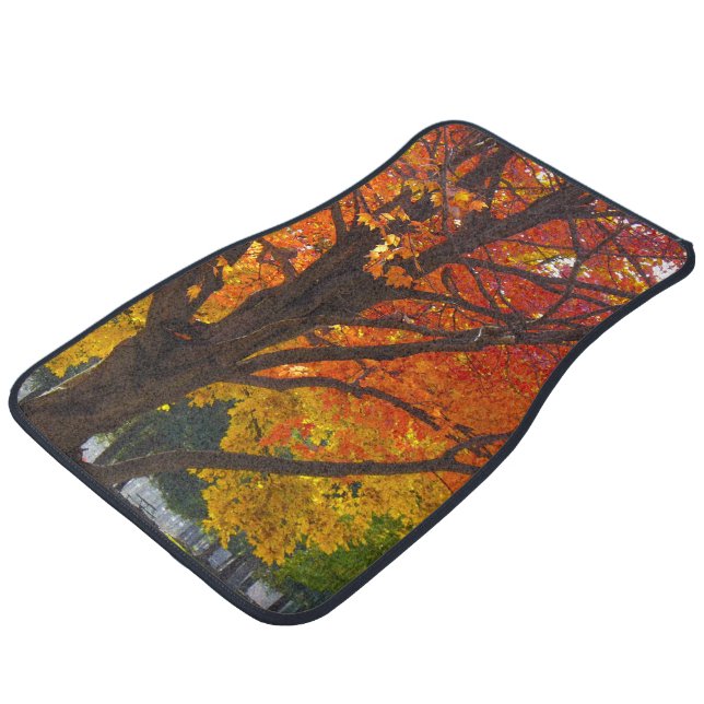 Autumn Leaves of Yellow and Orange Photo Car Mat (Angled)