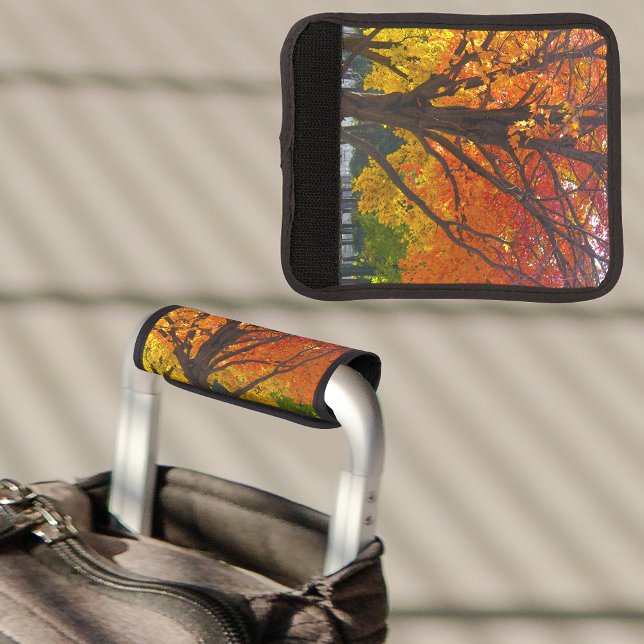 Autumn Leaves of Yellow and Orange Photo Luggage Handle Wrap (Autumn Leaves of Yellow and Orange Luggage Handle Wrap)