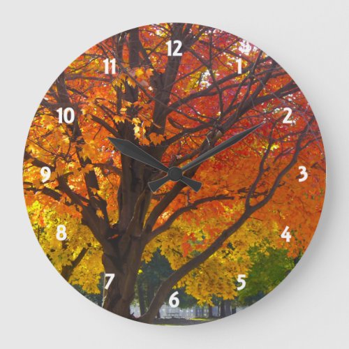 Autumn Leaves of Yellow and Orange Wall Clock