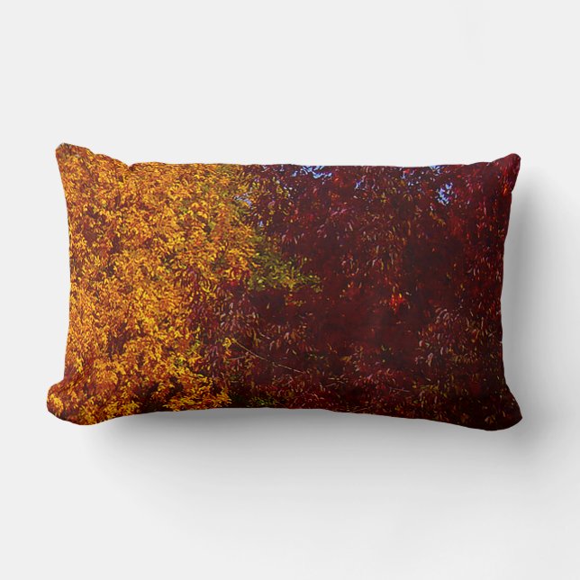 Autumn Leaves of Yellow and Purple, ZSSPG Lumbar Pillow (Front)