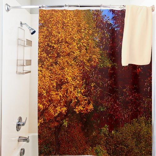 Autumn Leaves of Yellow Orange Brown Green Shower Curtain