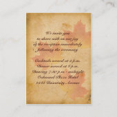Autumn Leaves On Aged Paper Enclosure Card (Back)