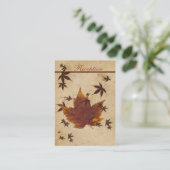 Autumn Leaves On Aged Paper II Enclosure Card (Standing Front)