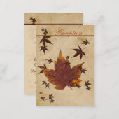 Autumn Leaves On Aged Paper II Enclosure Card (Front/Back)