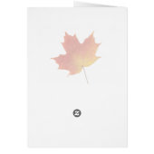 Autumn Leaves on Aged Paper Table Number Card (Back)