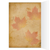 Autumn Leaves on Aged Paper Table Number Card (Inside (Left))
