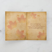 Autumn Leaves on Aged Paper Thank You Card (Inside)