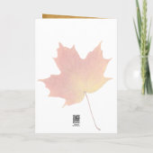 Autumn Leaves on Aged Paper Thank You Card (Back)