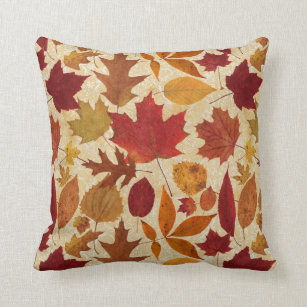 red and beige throw pillows