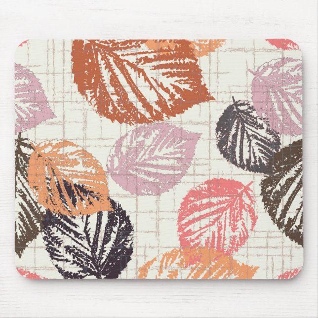 Autumn leaves on beige. mouse pad (Front)