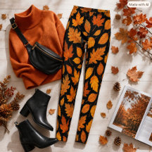 Autumn Leaves on Black