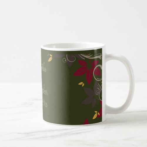 Autumn Leaves on Green Wedding Coffee Mug