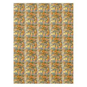 autumn leaves on water tablecloth