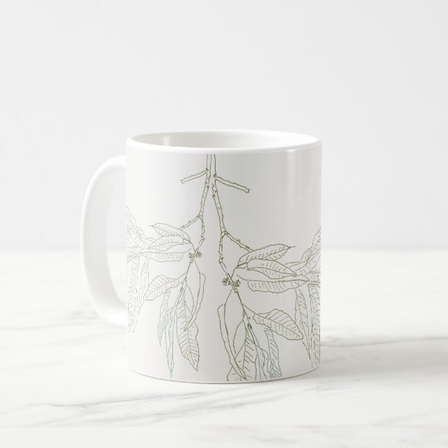 Autumn Leaves on White Coffee Mug (Front Left)