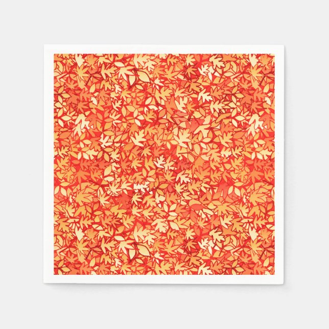 Autumn leaves, orange and gold napkins (Front)