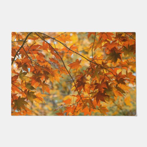 Autumn Leaves Orange Fall Foliage  Doormat