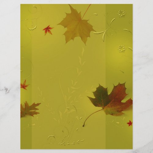 Autumn Leaves Ornaments _ Letterhead Stationery