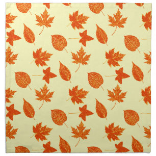 Autumn leaves - pale yellow and orange napkin