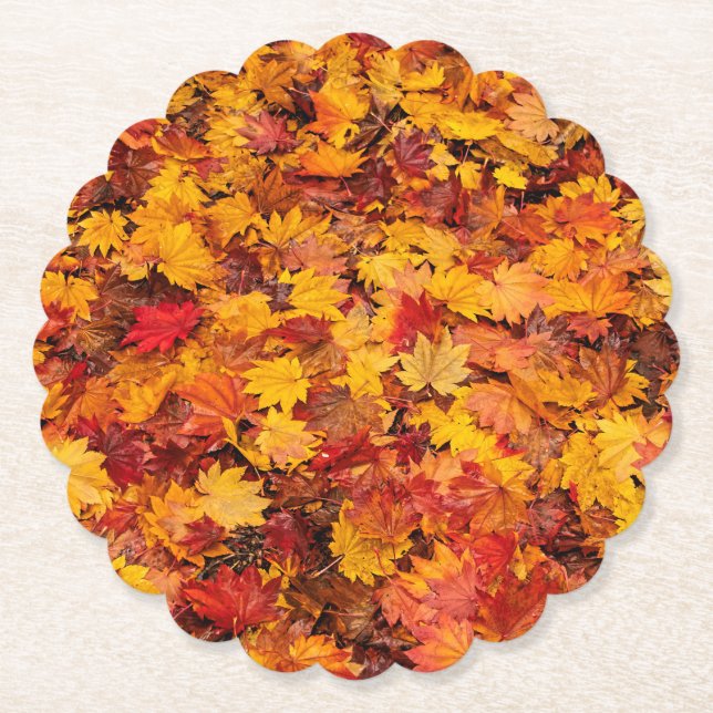 AUTUMN LEAVES PAPER COASTER (Front)