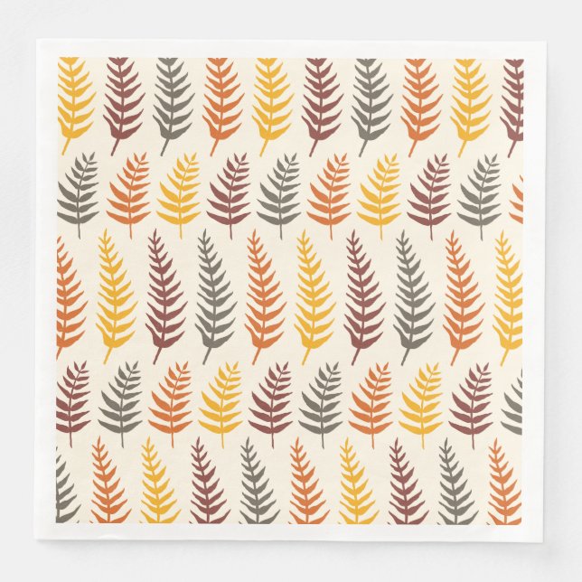 Autumn Leaves Paper Dinner Napkins (Front)
