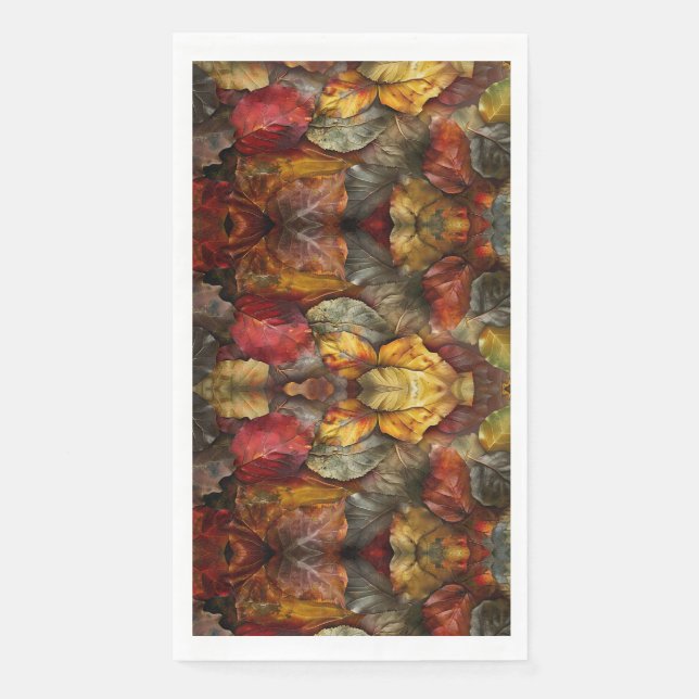 Autumn Leaves Paper Guest Towels (Front)