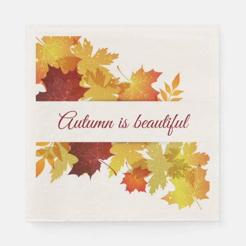 Autumn Leaves Paper Napkins