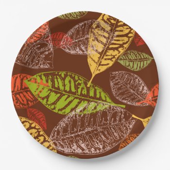 Autumn Leaves Paper Plate by KitchenShoppe at Zazzle