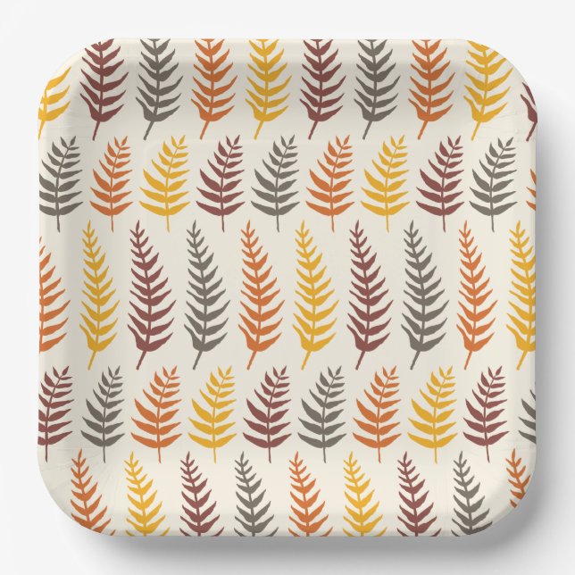 Autumn Leaves Paper Plates (Front)