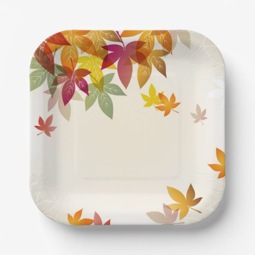 Autumn Leaves Paper Plates