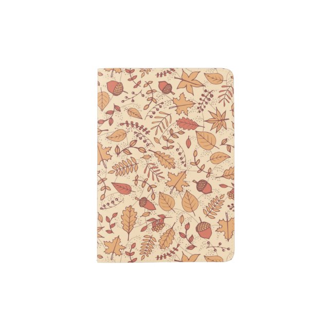 Autumn Leaves Passport Holder (Front)