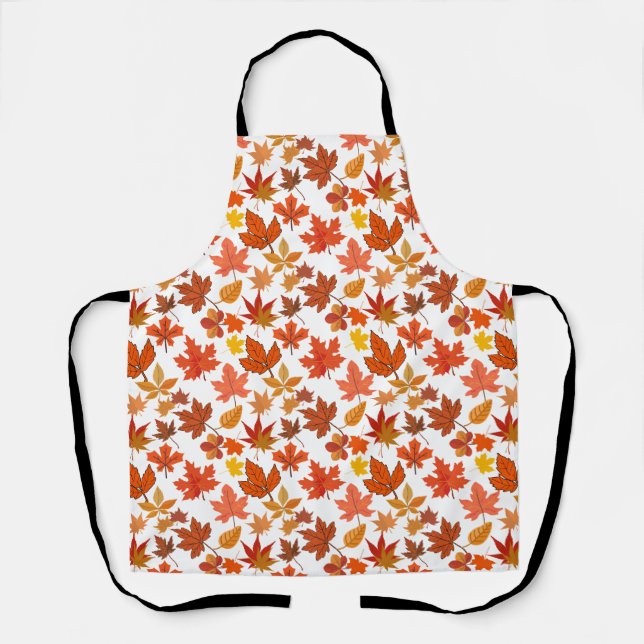 Autumn Leaves Pattern 01x4b No BG Apron (Front)