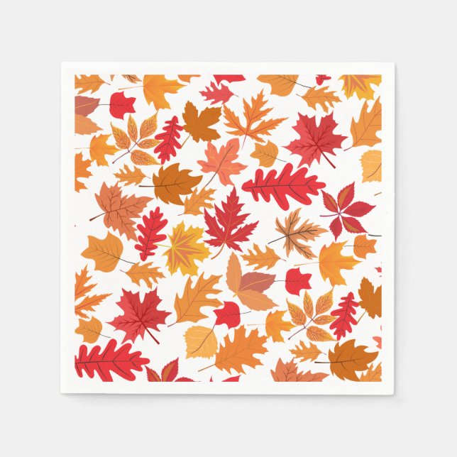 Autumn leaves pattern 02 napkins (Front)
