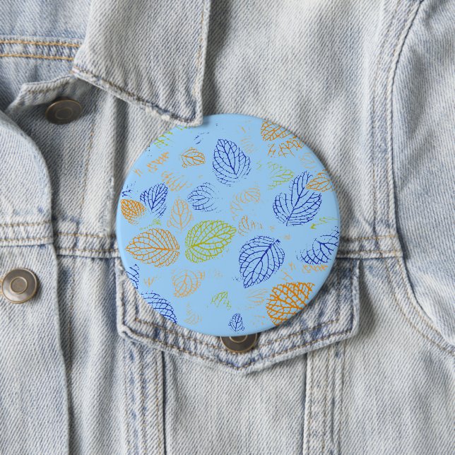 Autumn, Leaves Pattern 3 Button (In Situ)