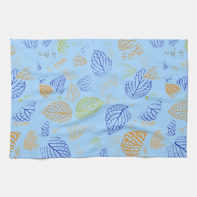 Autumn, Leaves Pattern 3 Kitchen Towel (Horizontal)