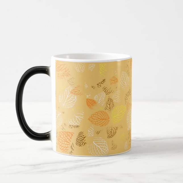 Autumn, Leaves Pattern 4 Color Morph Mug (Left)