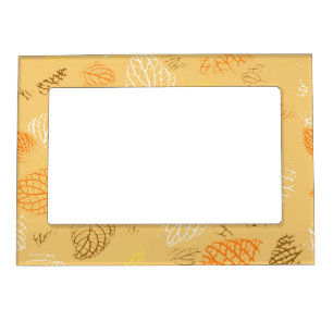 Autumn, Leaves Pattern 4 Magnetic Frame