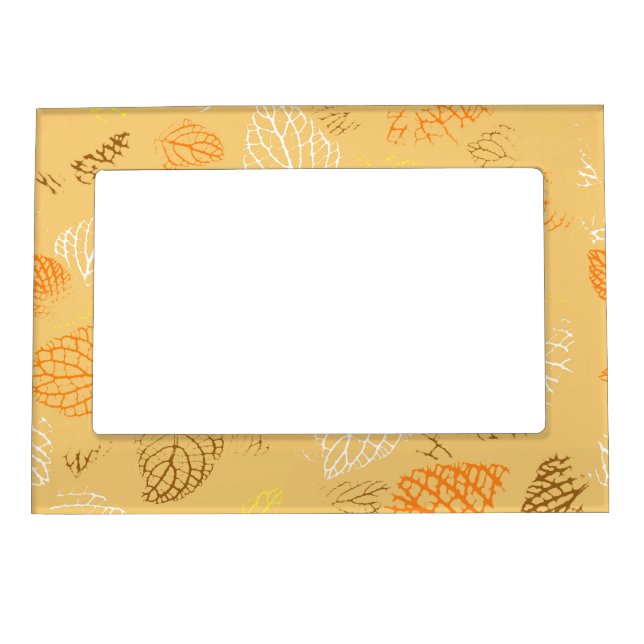 Autumn, Leaves Pattern 4 Magnetic Frame (Front)