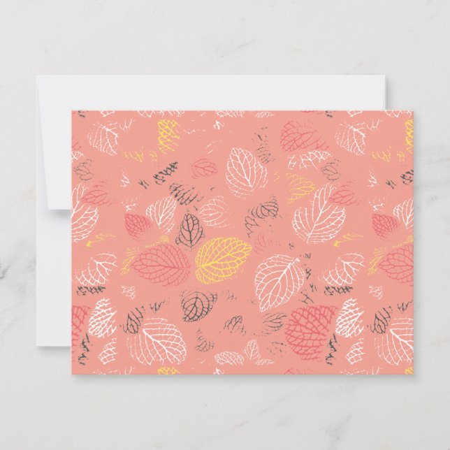 Autumn Leaves Pattern 5 Note Card (Front)