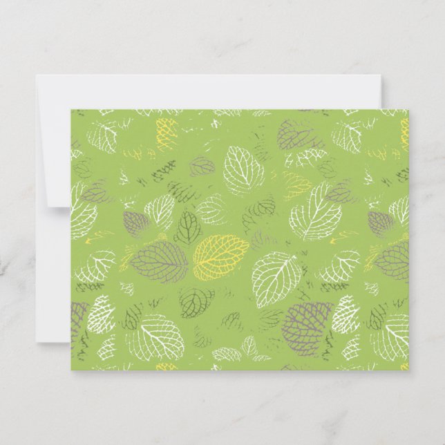 Autumn Leaves Pattern 6 Note Card (Front)