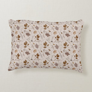 Autumn Leaves Pattern Accent Pillow