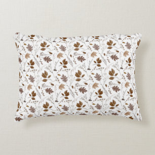 Autumn Leaves Pattern Accent Pillow