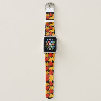Autumn Leaves  Pattern Apple Watch Band