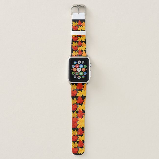 Autumn Leaves Pattern Apple Watch Band